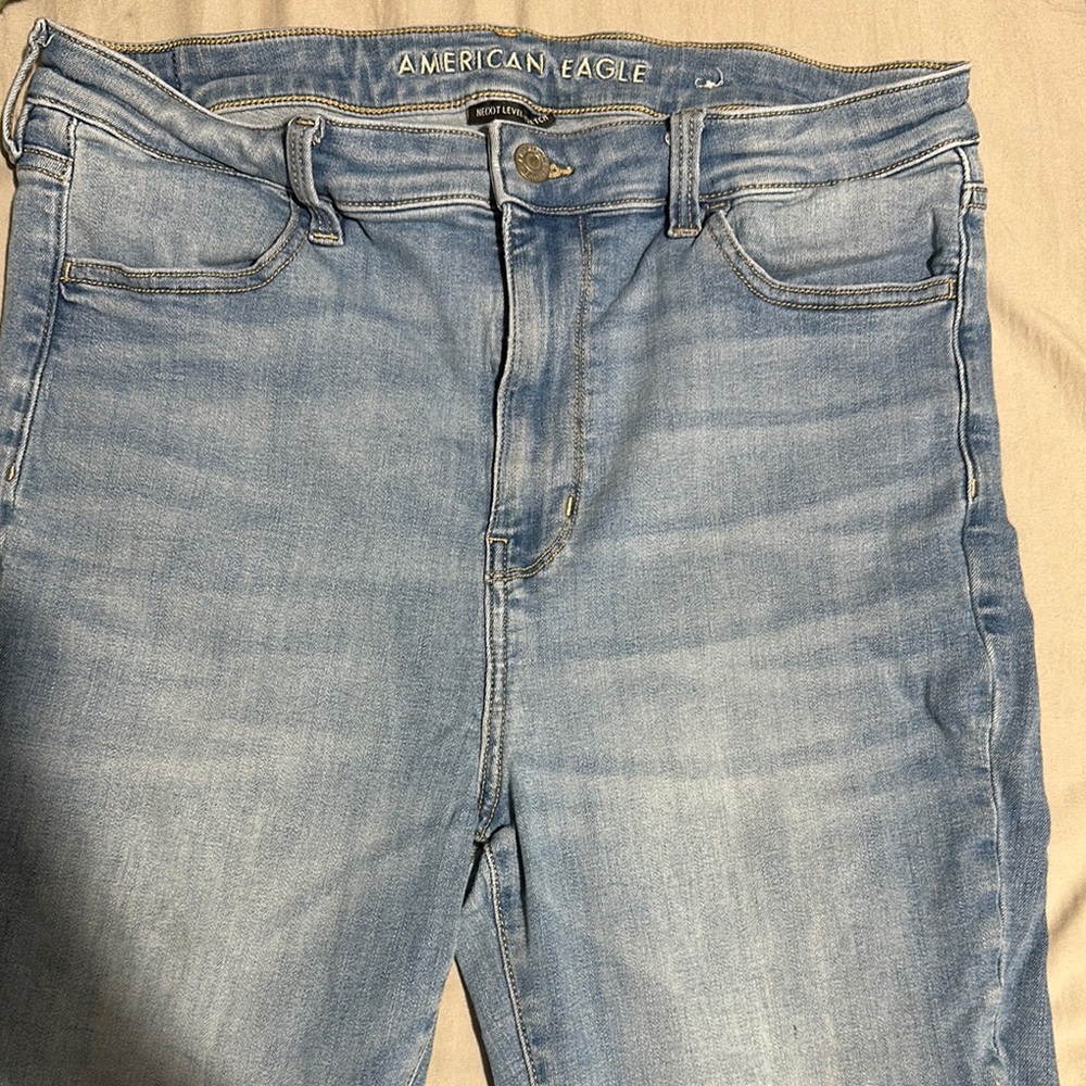 American Eagle Outfitters Blue Super Hi-Rise Jegging